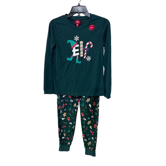 FAMILY PAJAMAS MACY'S BIG KIDS 2P ELFING CHRISTMAS HOLIDAY PJS SET SIZE 14-16 - Picture 2 of 6